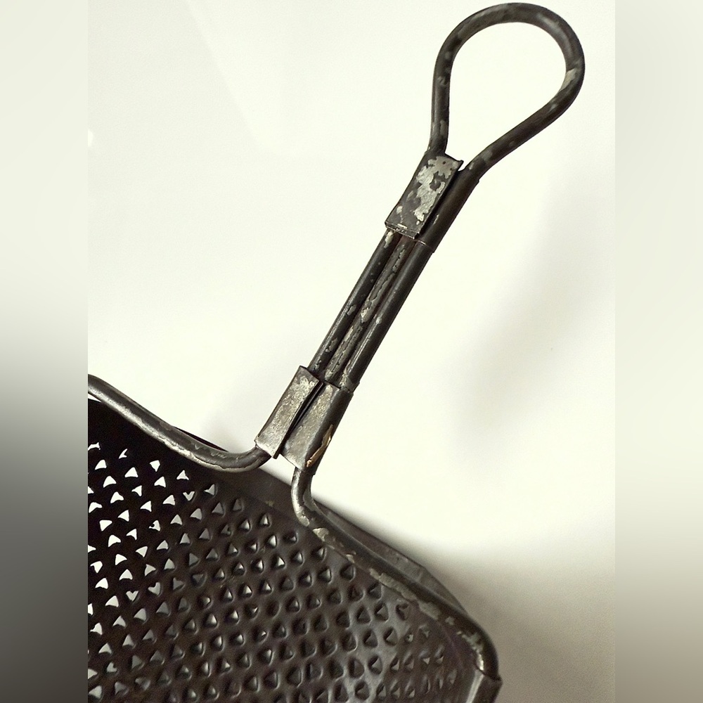 Antique, Early 1900s, Primitive, Punched Tin, Half-Round Vegetable Grater - Picture 9 of 10